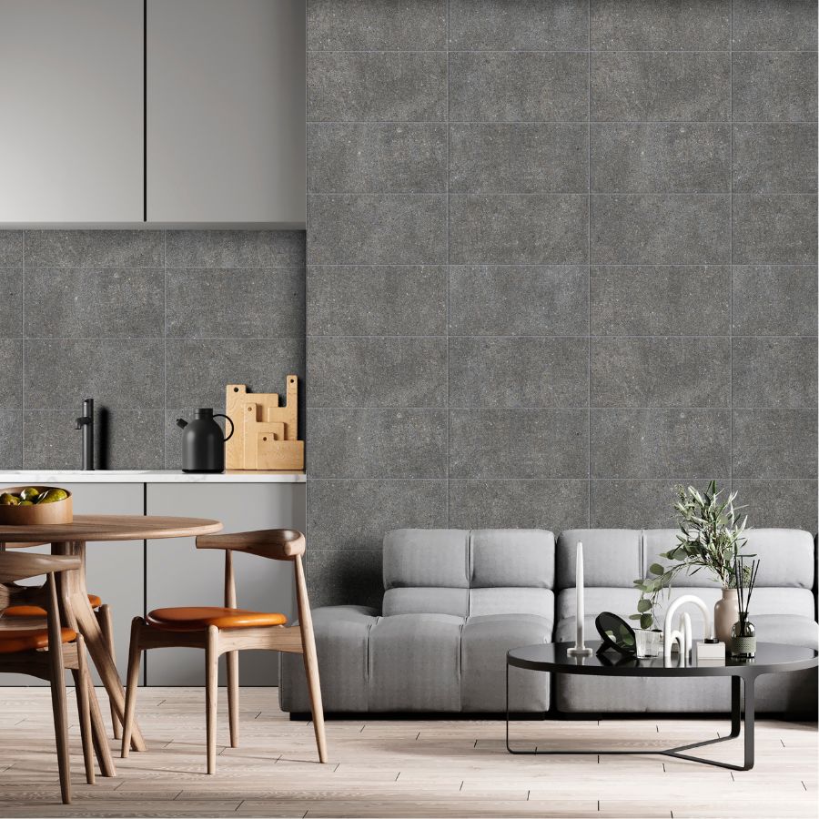 Carrelage Mural Gaia 25x50 | Anthracite Mat