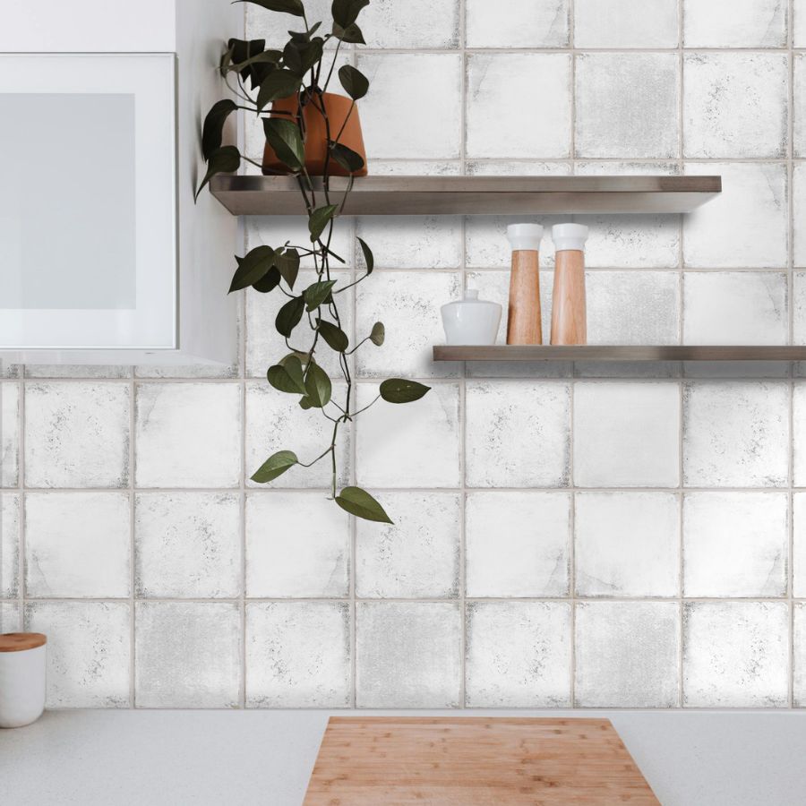 Carrelage Mural Inca 15x15 | Base Blanc MIX Mat