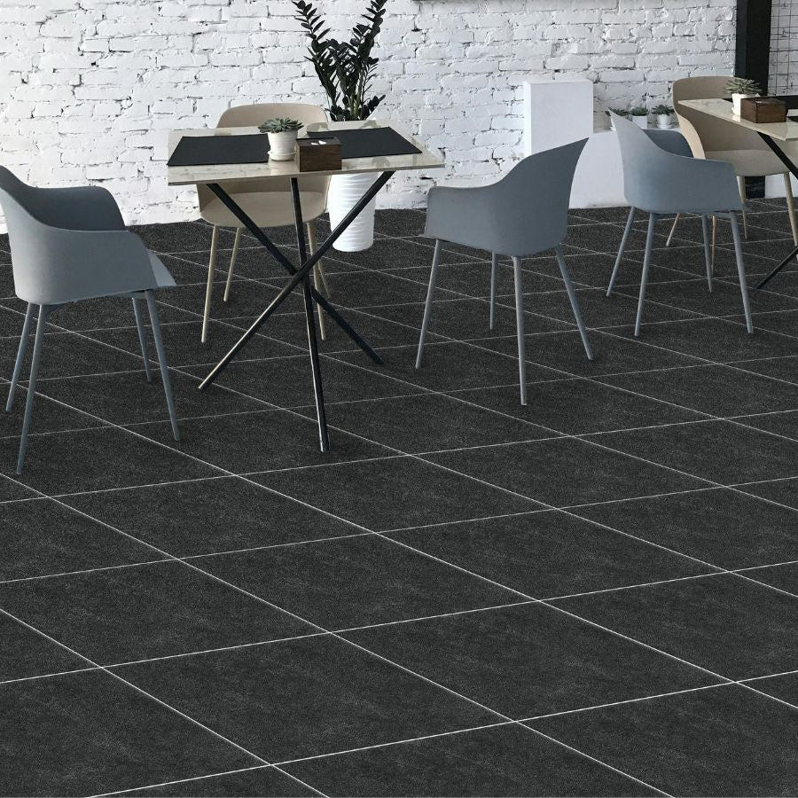 Jazz Floor Tile 45x45 | Black Matt