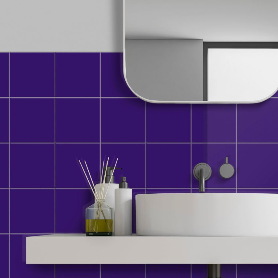 Plain Wall Tile 15x15 | Cobalt Blue 340 Glossy