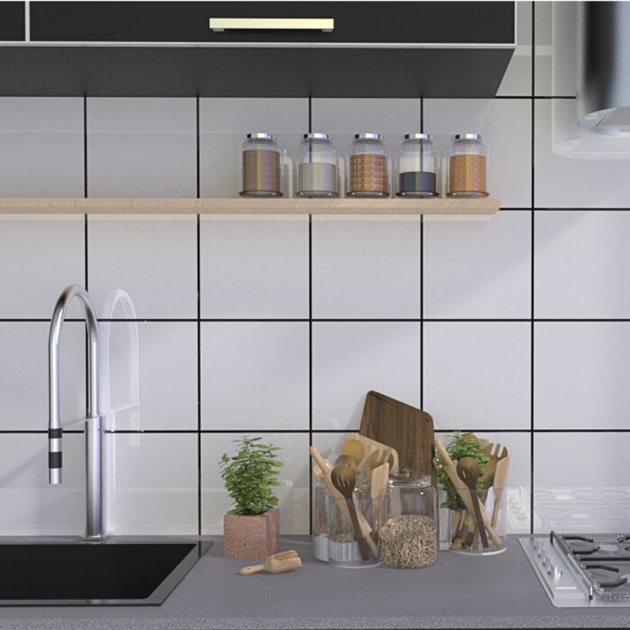 Plain Wall Tile 20x20 | White 000 Glossy