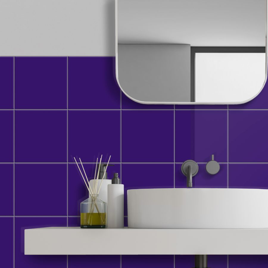 Plain Wall Tile 20x20 | Cobalt Blue 340 Glossy