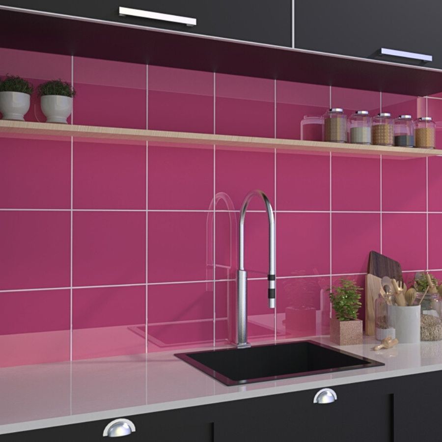 Plain Wall Tile 20x20 | Purple 430 Glossy