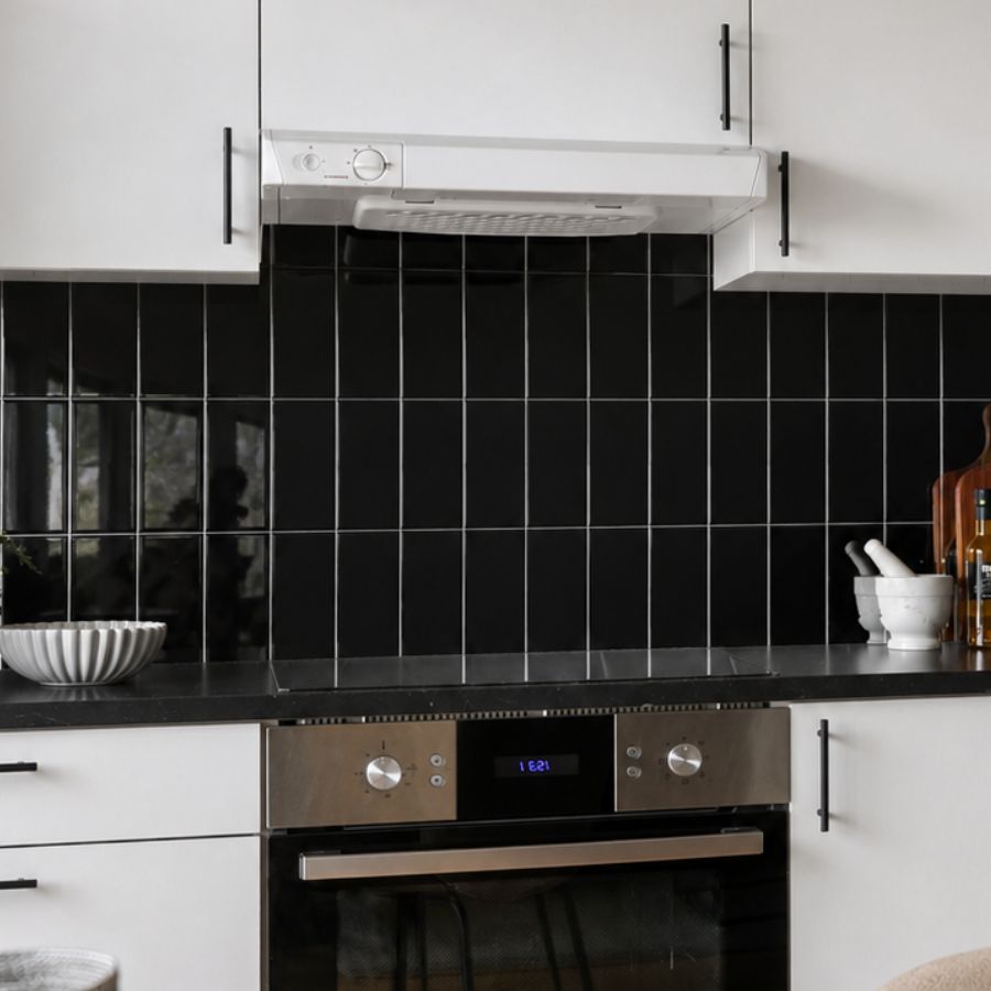 Plain Wall Tile 7,5x15 | Black 150 Glossy