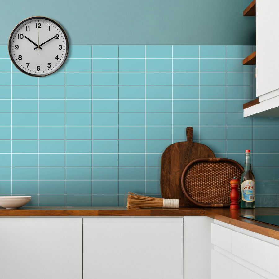 Plain Wall Tile 7,5x15 | Tiffany Blue 1740 Glossy