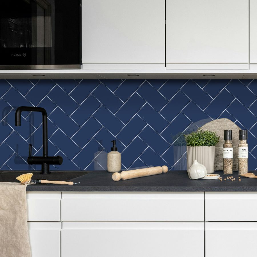 Plain Wall Tile 7,5x15 | Blue 780 Glossy