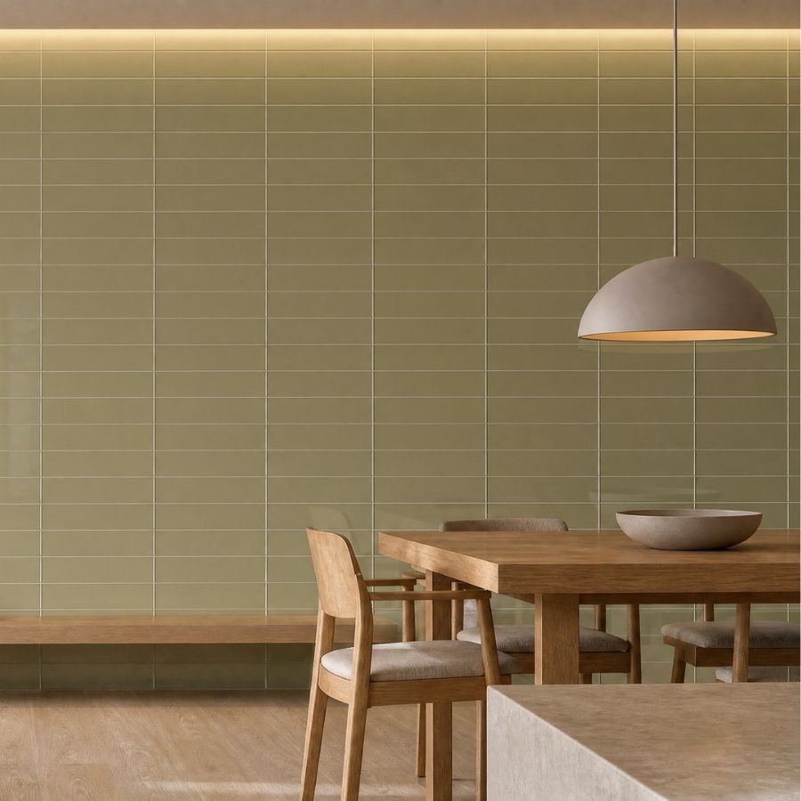 Azulejo Liso M10x40 | Verde Musgo 3380 Brilhante