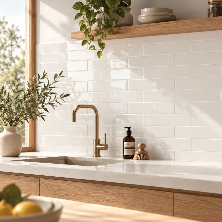 Azulejo Liso M7,5x30 | Branco 000 Brilhante