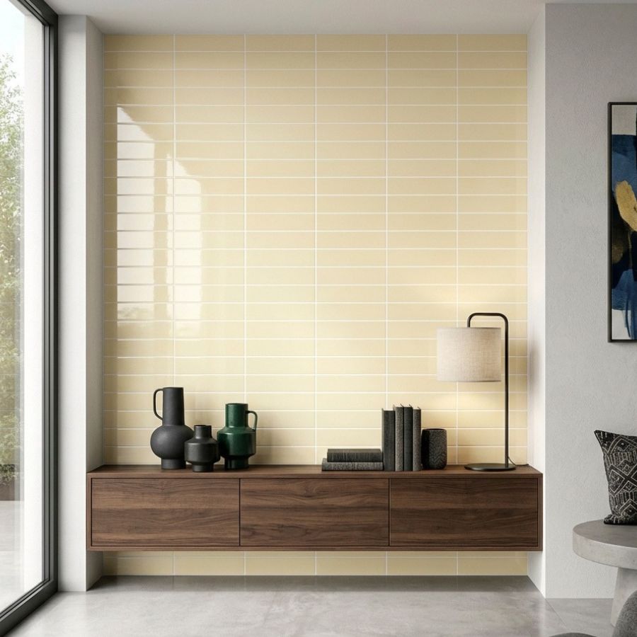 Azulejo Liso M7,5x30 | Bege Concha 3470 Brilhante