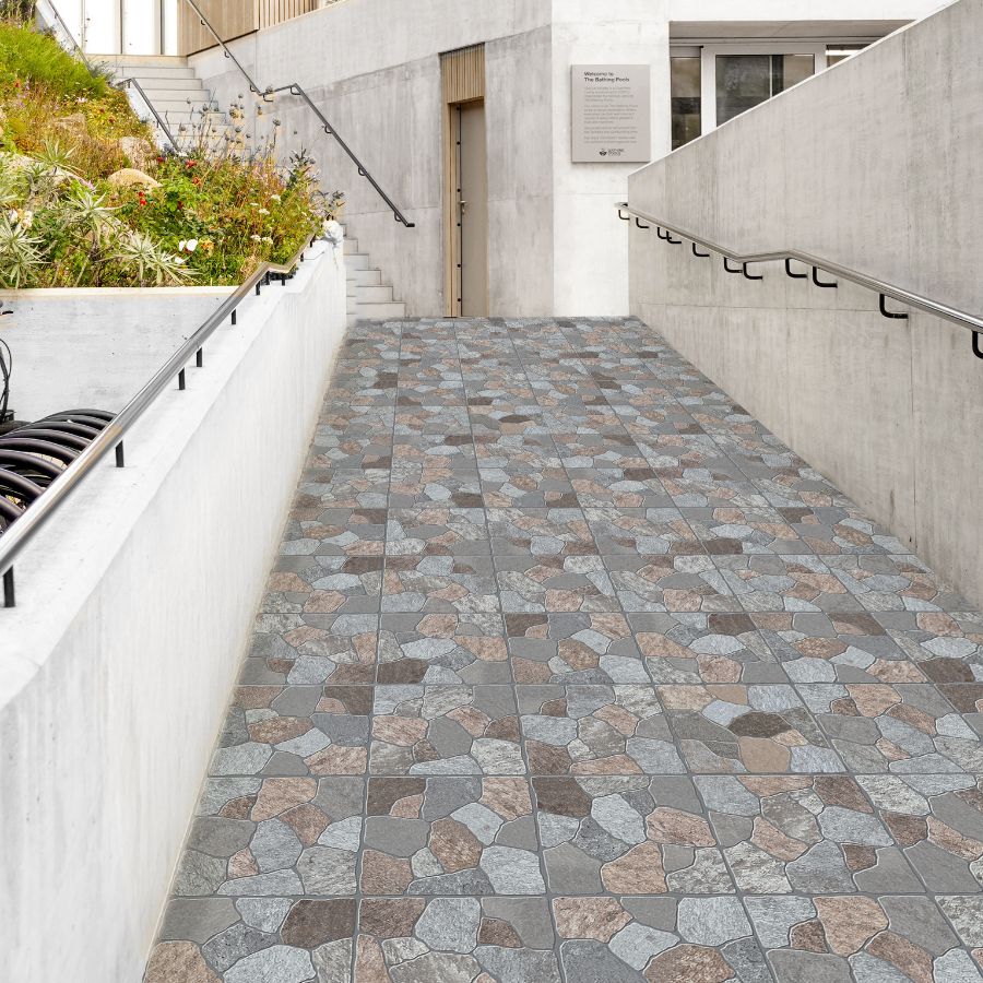 Pavimento Melides 33,5x33,5 | Antracite MIX Mate