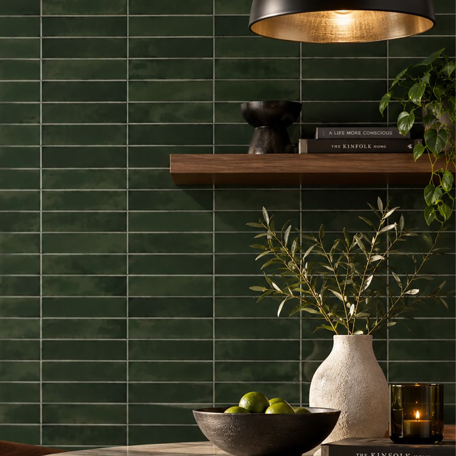 Muse Antique Wall Tile M7,5x30 | Jade Glossy
