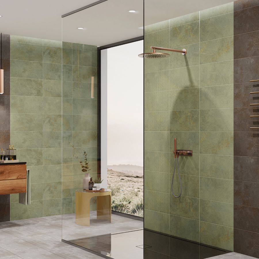 Sahara Wall Tile 25x50 | Green Matt