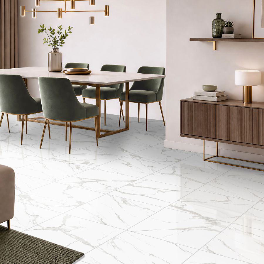 Pavimento Statuario 45x45 | MIX Brilhante
