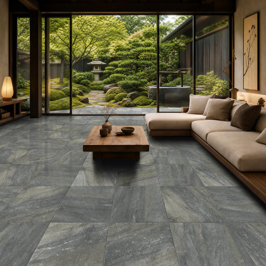 Pavimento Stone 45x45 | Antracite MIX Mate