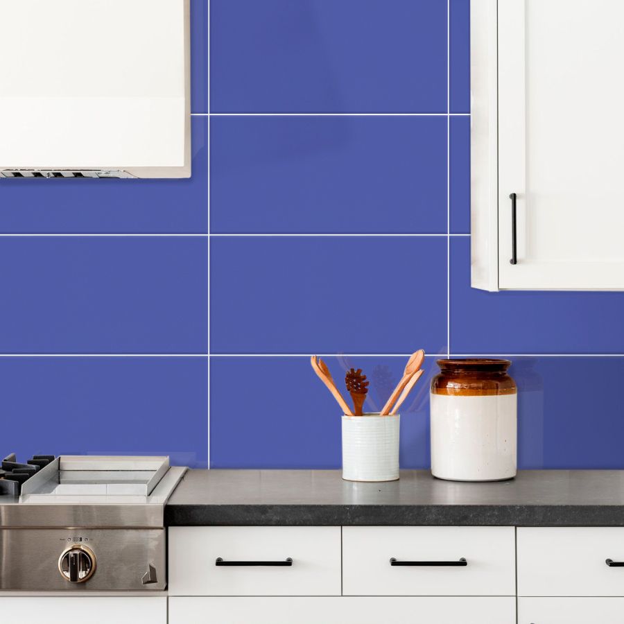 Unicolor Wall Tile 20x40 | Blue Glossy
