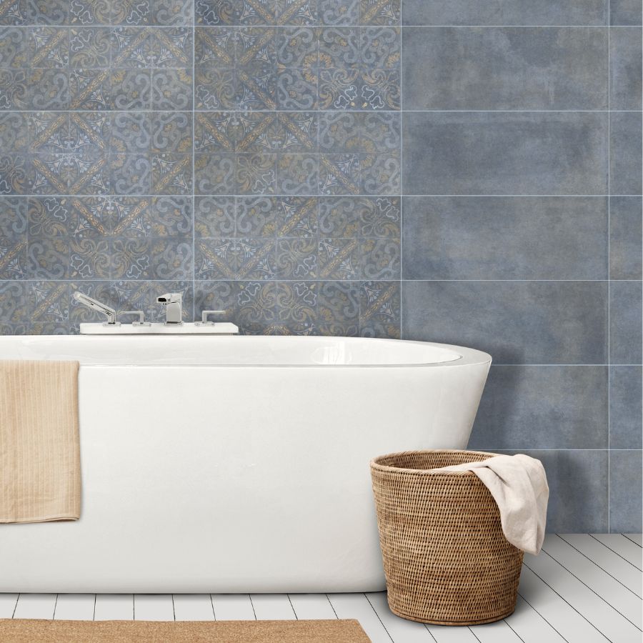 Bali Wall Tile 20x50 | Blue Matt