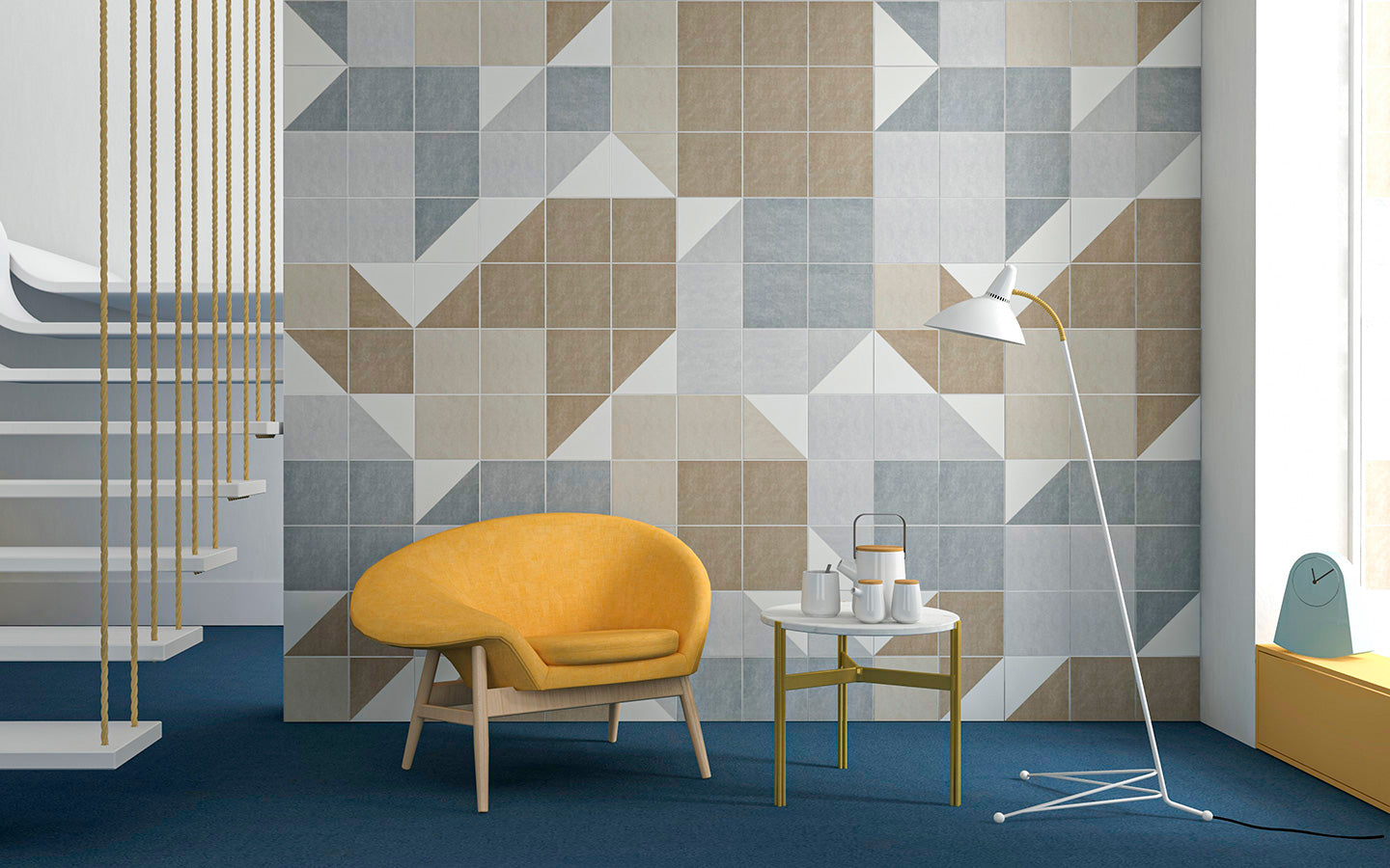 Bergen Wall Tile 15x15 | Grey Design 02 Matt