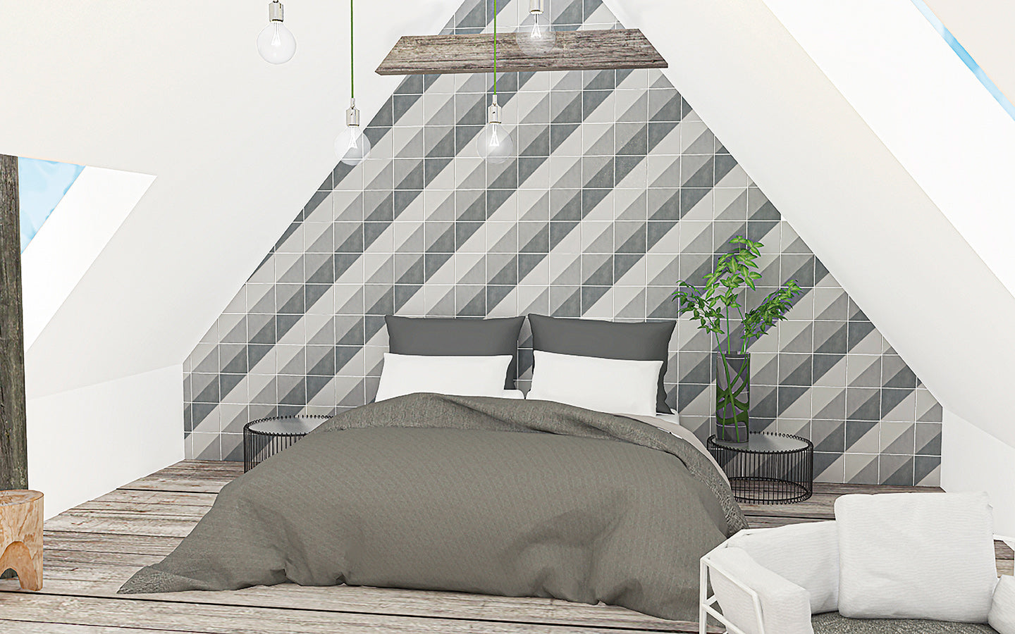 Bergen Wall Tile 20x20 | Grey Design 02 Matt