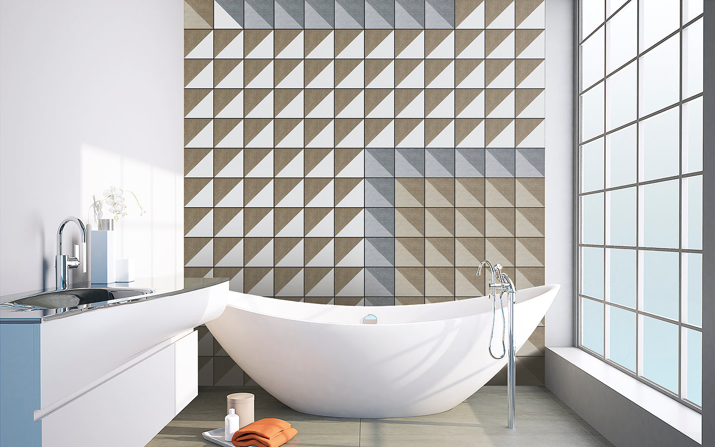 Bergen Wall Tile 20x20 | Beige Design 03 Matt