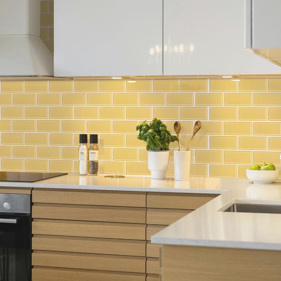 Bevelled Wall Tile 7,5x15 | Mustard 920 Glossy
