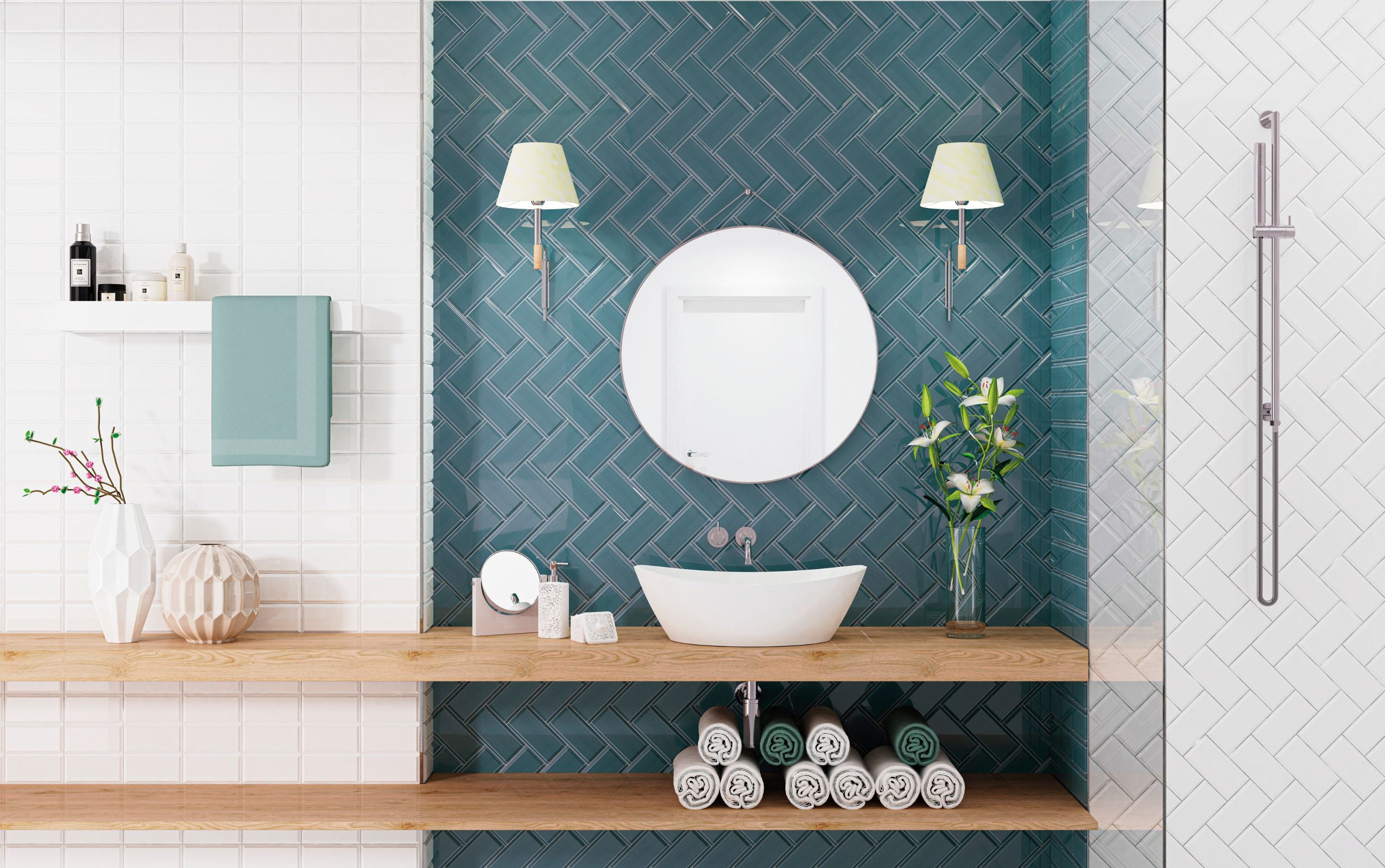 Bevelled Wall Tile 7,5x15 | Green 800 Glossy