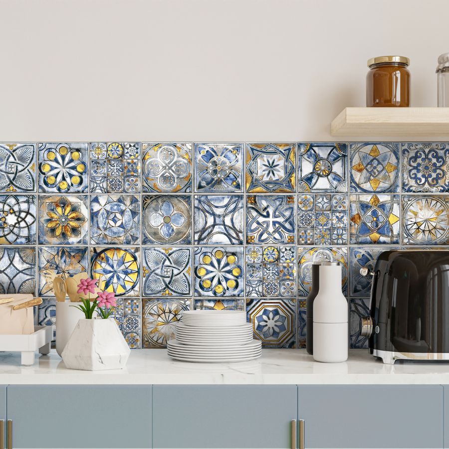 Celta Wall Tile 15x15 | Blue Design MIX Matt