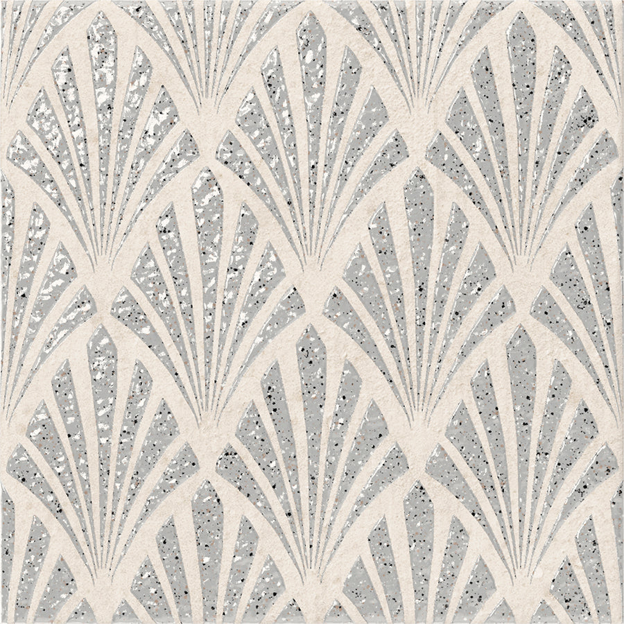 Palma Wall Tile 15x15 | Design Grey MIX Glossy over Matt