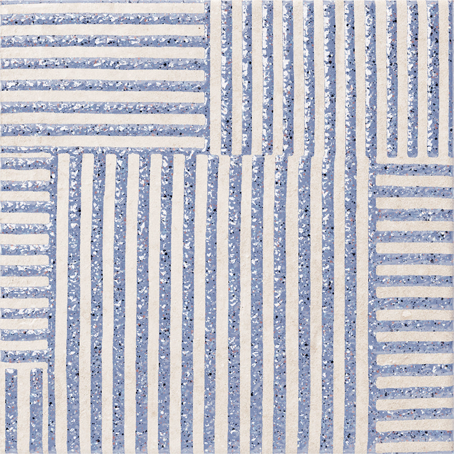 Palma Wall Tile 15x15 | Design Blue MIX Glossy over Matt