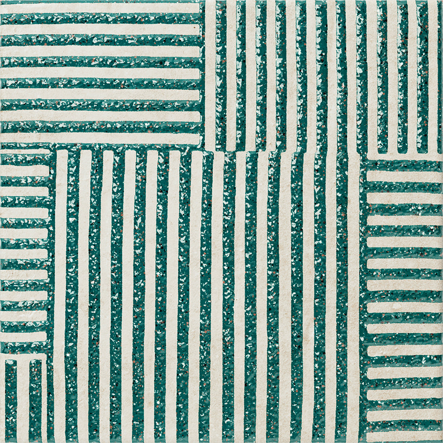 Palma Wall Tile 15x15 | Design Green MIX Glossy over Matt