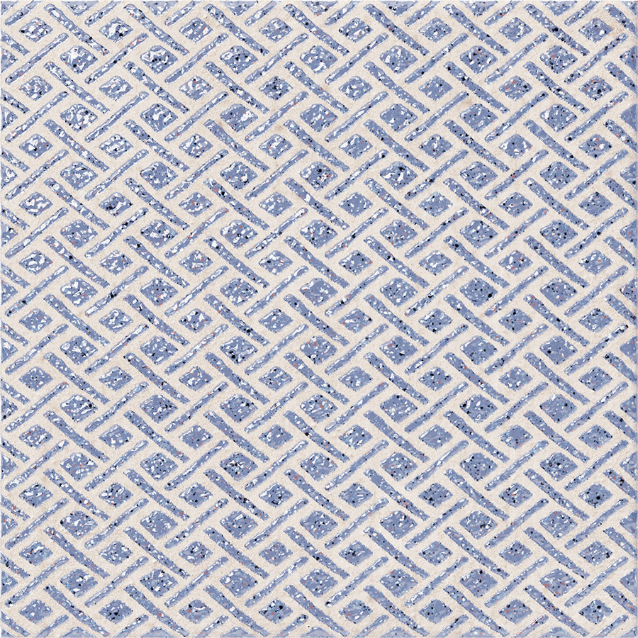 Palma Wall Tile 15x15 | Design Blue MIX Glossy over Matt