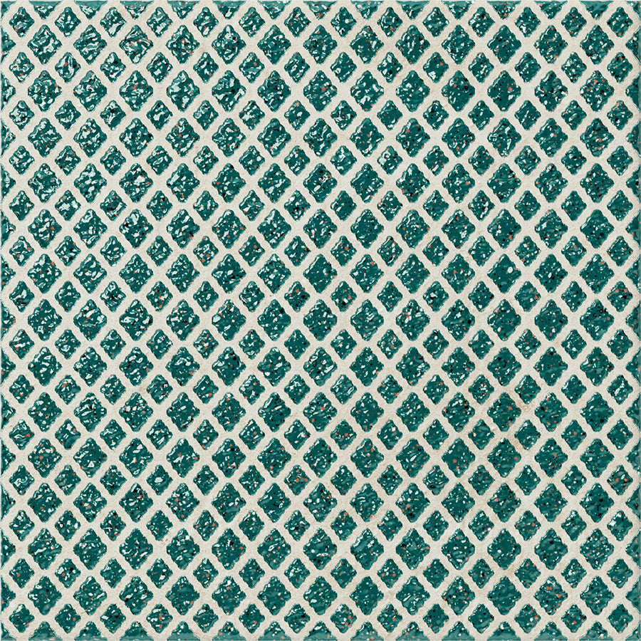 Palma Wall Tile 15x15 | Design Green MIX Glossy over Matt