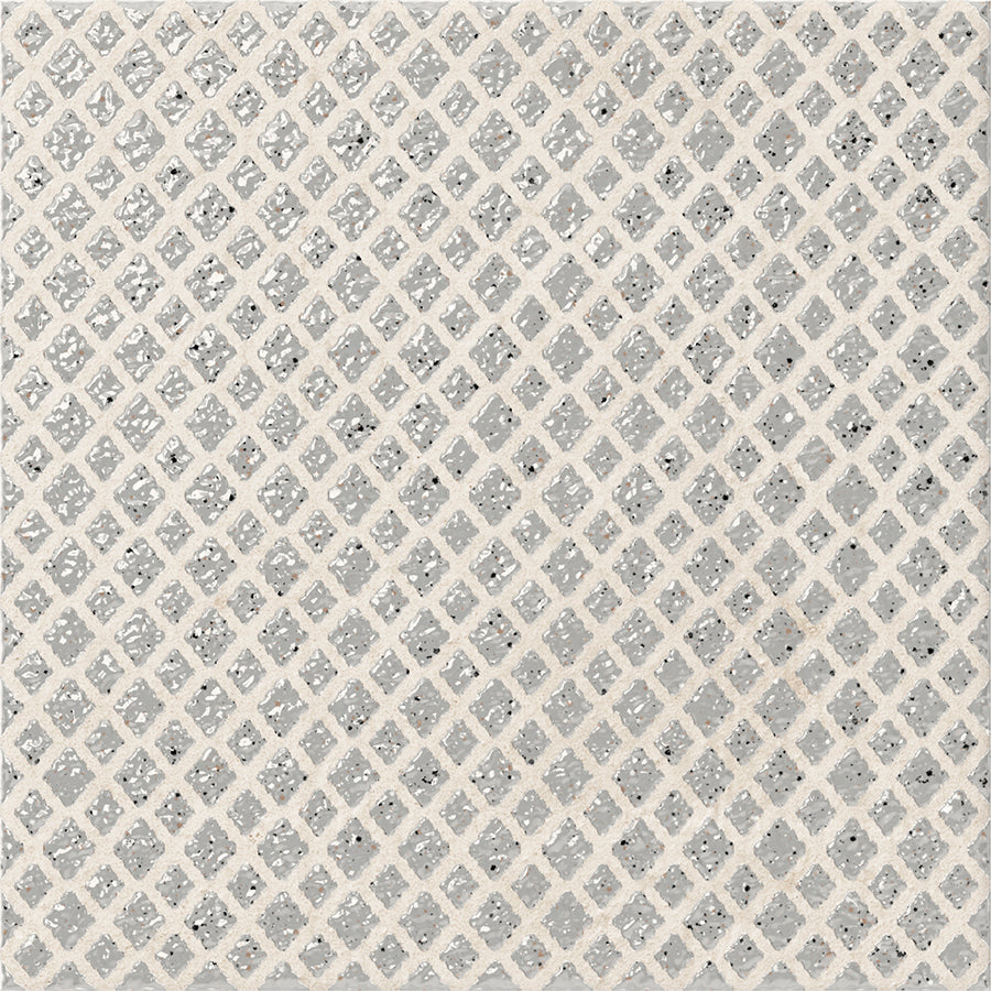 Palma Wall Tile 15x15 | Design Grey MIX Glossy over Matt