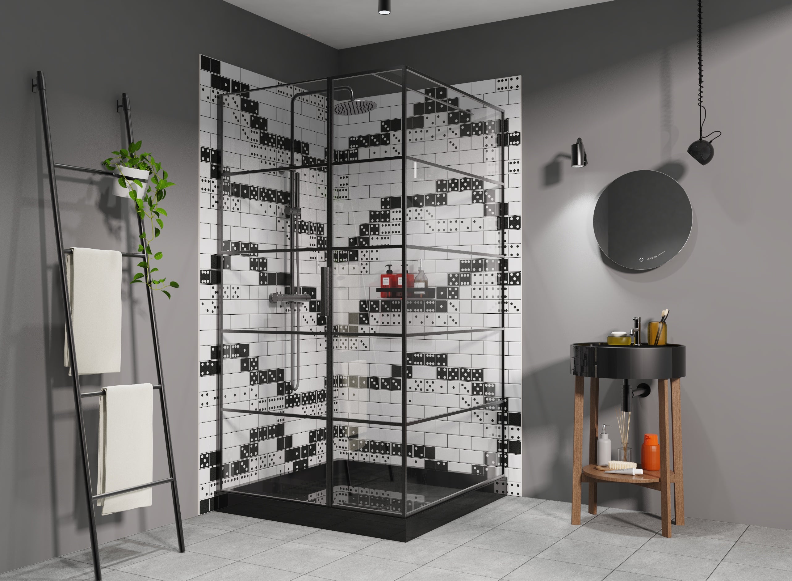 Dominó Wall Tile 7,5x15 | Black MIX Matt