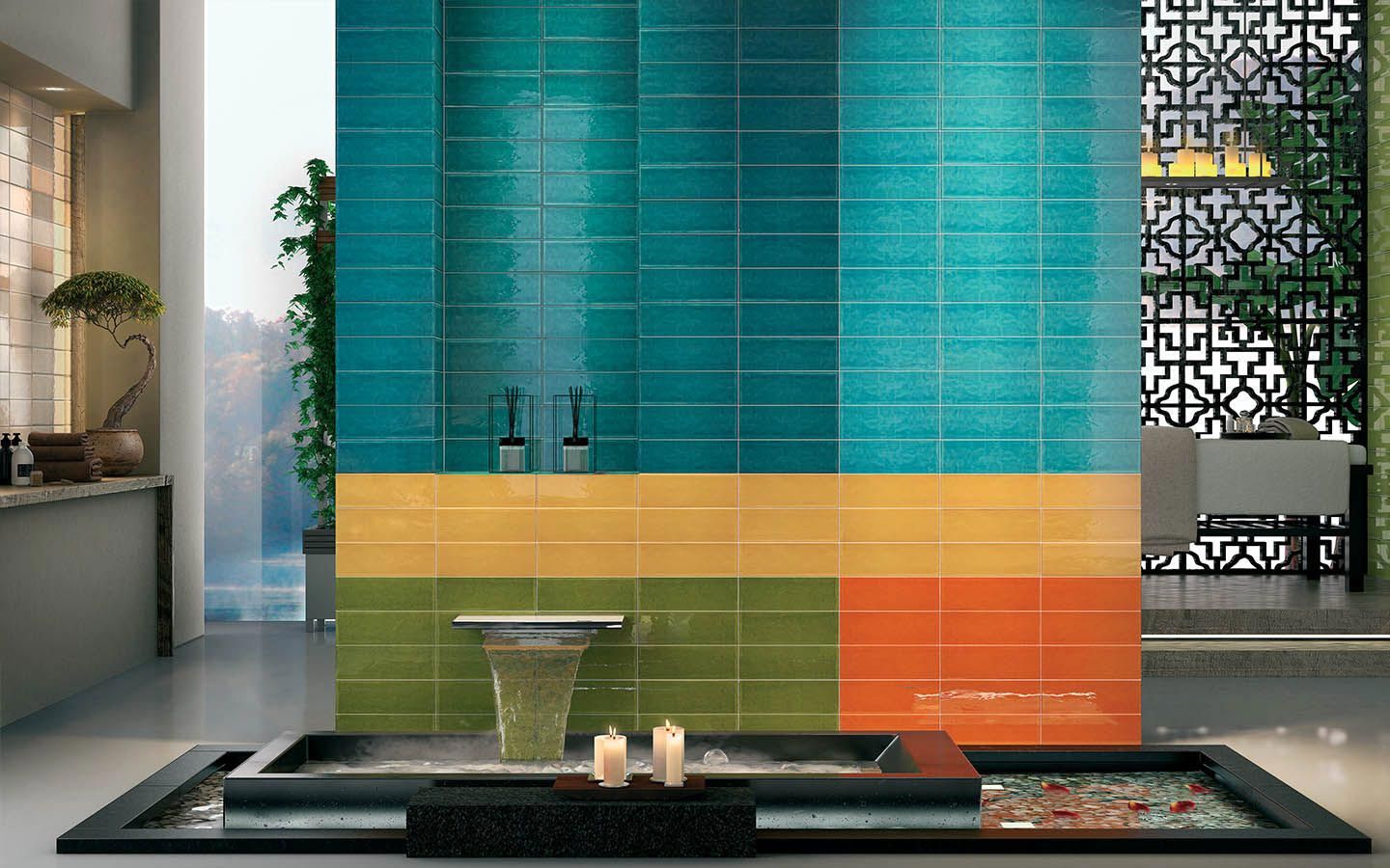 Emotion Wall Tile M10x30 | Green 870 Glossy