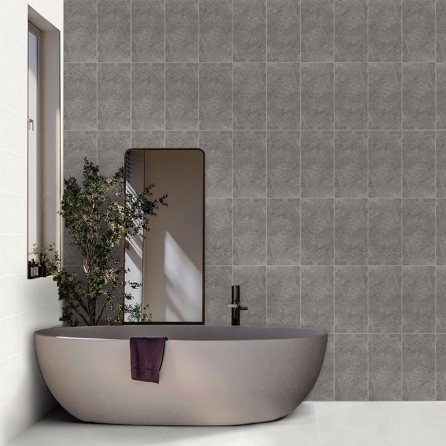 Gaia Wall Tile 25x50 | Anthracite Matt