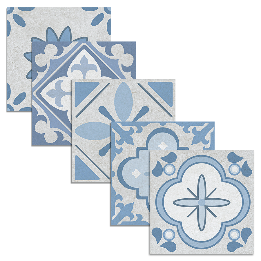 Monserrate Floor Tile 33,5x33,5 | Blue Matt