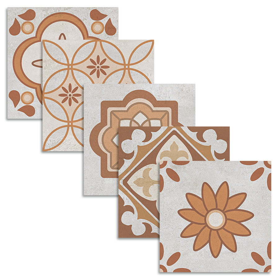 Monserrate Floor Tile 33,5x33,5 | Brown Matt