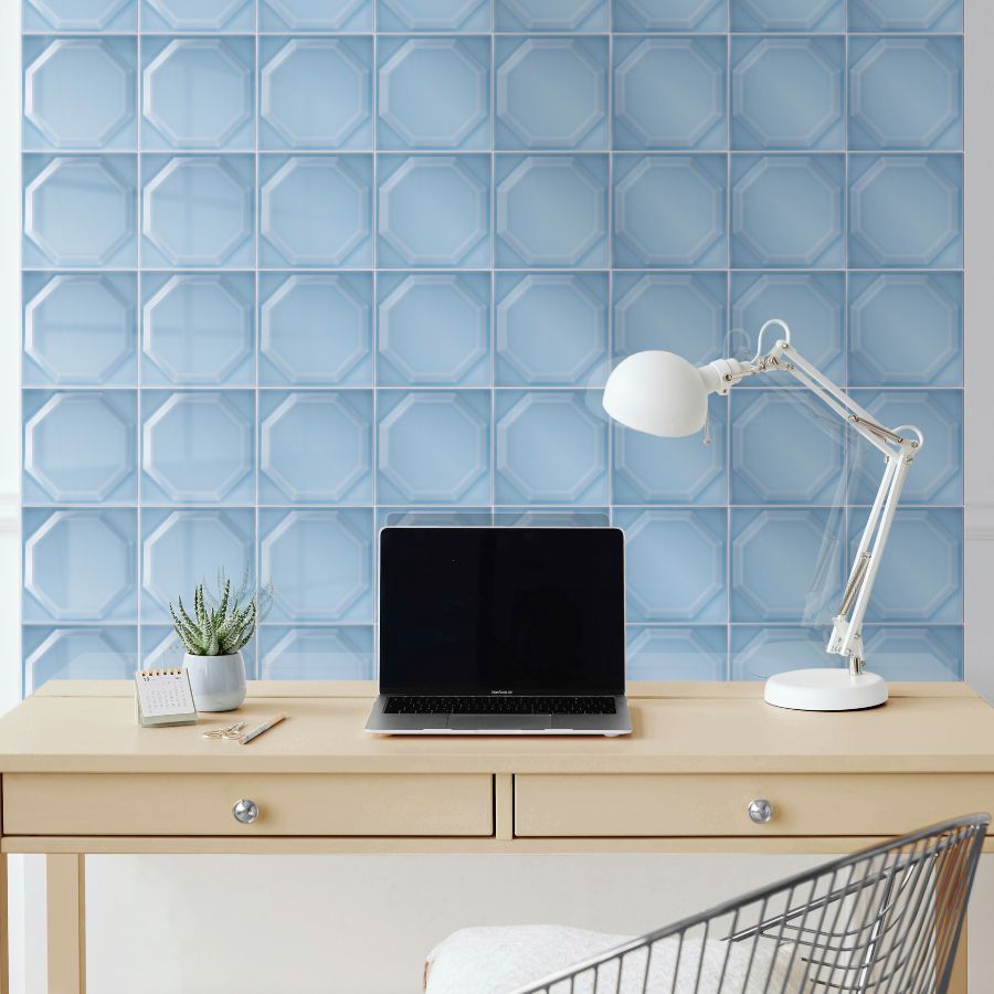 Carrelage Mural Octagon 15x15 | Bleu 730 Brillant