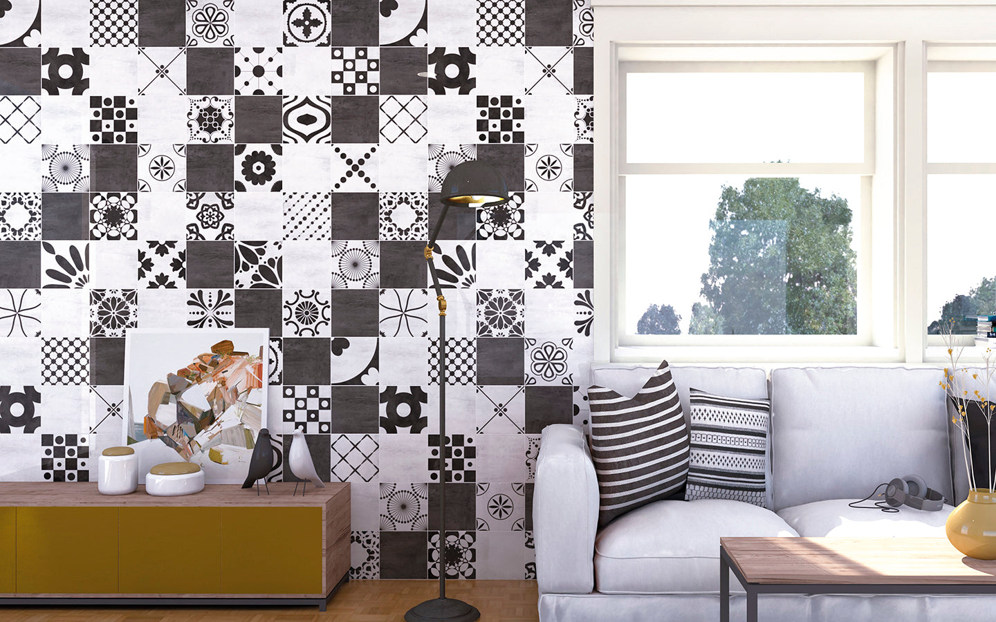 Carrelage Mural Sixties 20x20 Dessin MIX Mat carrelage-mural-sixties-20x20-dessin-mix-mat