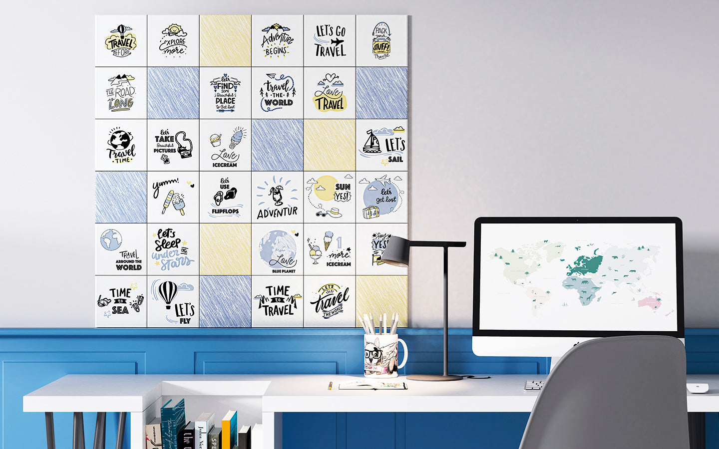 Travel Wall Tile 15x15 | Design 12 Matt