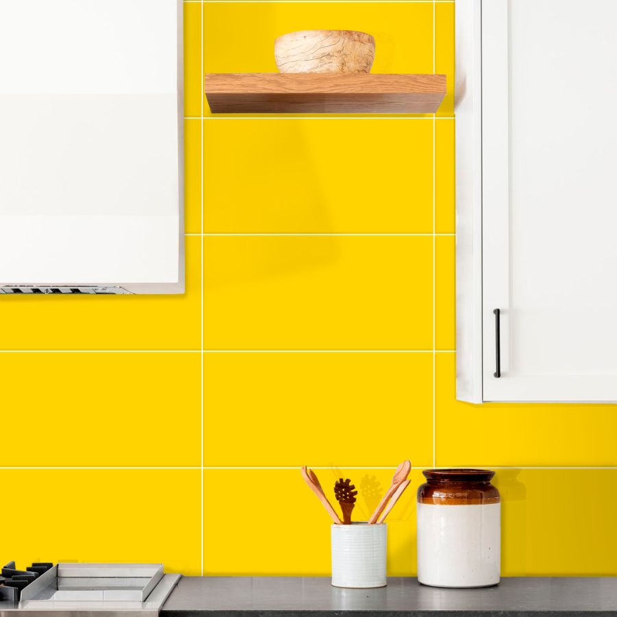 Carrelage Mural Unicolor 20x40 | Jaune Brillant